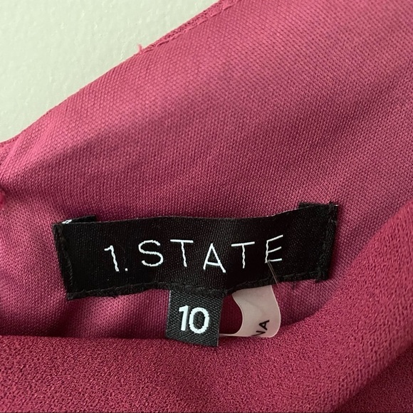 1. STATE Spaghetti Straps Sugar Plum Berry Ruffle Hem Mini Dress - Picture 6 of 8